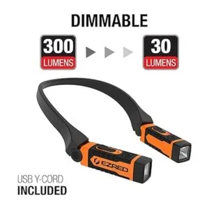 EZRED NK15OR ANYWEAR Luz de cuello recargable para_3