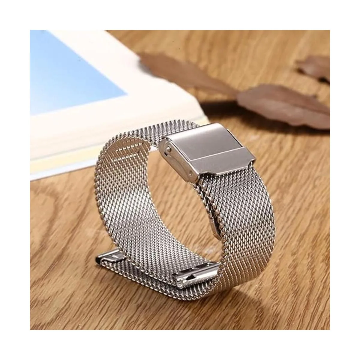 Moran Correa de reloj de malla de acero inoxidable de_2