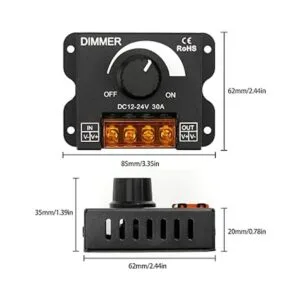 InduSKY Regulador de atenuación LED actualizado PWM DC 12
