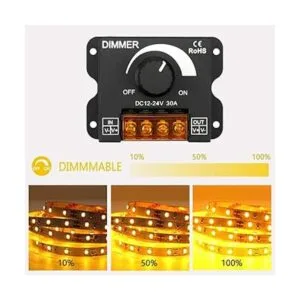 InduSKY Regulador de atenuación LED actualizado PWM DC 12