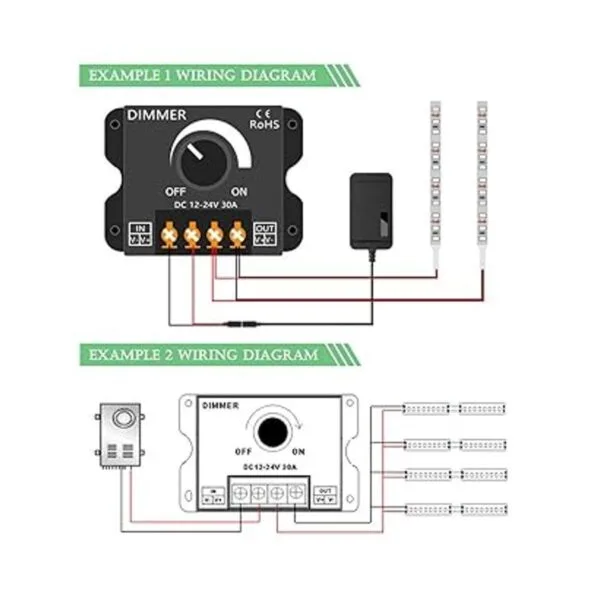 InduSKY Regulador de atenuación LED actualizado PWM DC 12