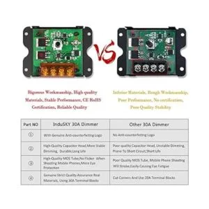 InduSKY Regulador de atenuación LED actualizado PWM DC 12