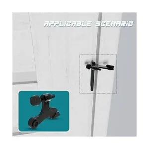 Paquete de 4 topes de puerta de pasador de bisagra negro