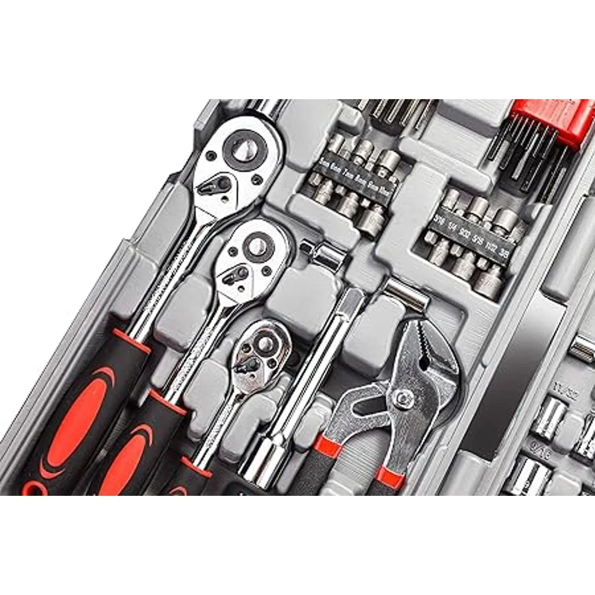 CARTMAN Juego de herramientas 205 piezas color rojo_3