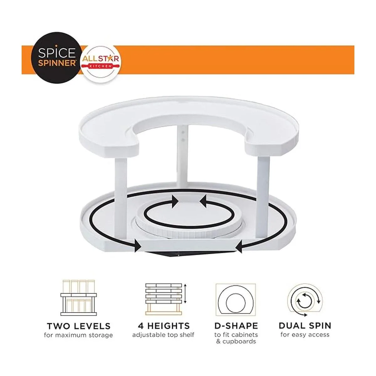 Spice Spinner Organizador y soporte de especias de dos_3
