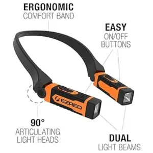EZRED NK15OR ANYWEAR Luz de cuello recargable para_2
