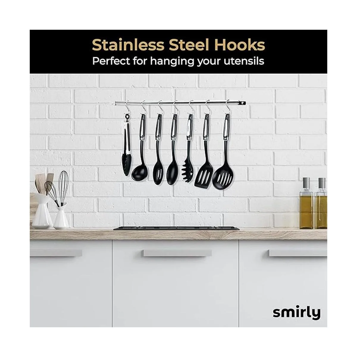 Smirly Juego de utensilios de cocina de silicona con_3