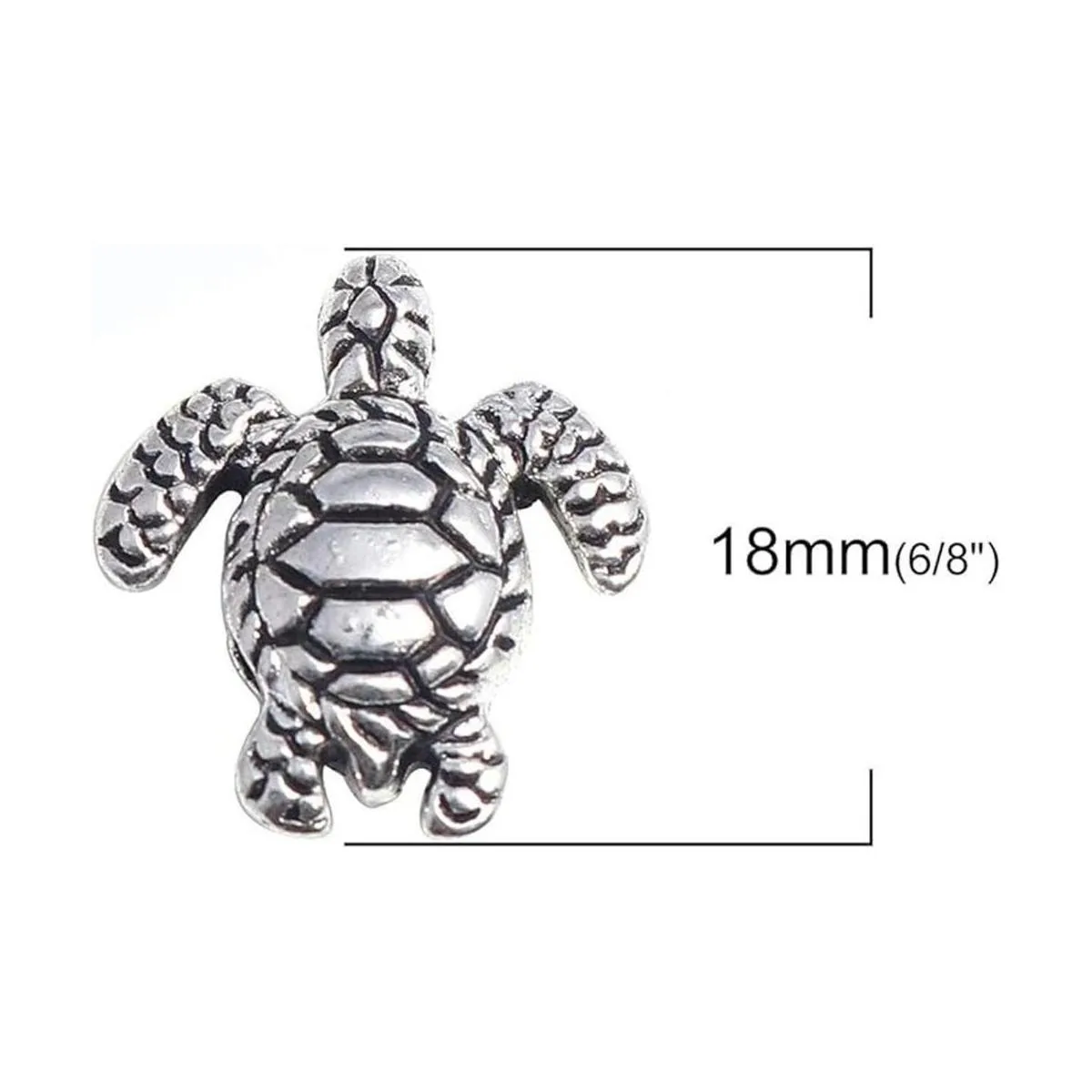 Cuentas espaciadoras de abalorios 3D de tortuga paquete_3
