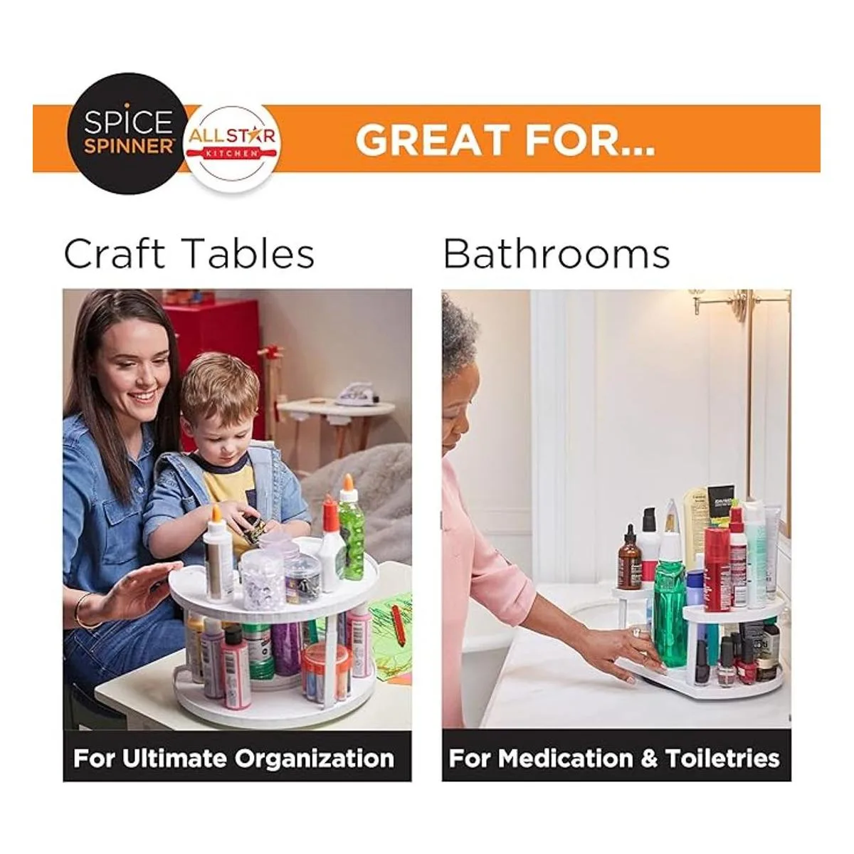 Spice Spinner Organizador y soporte de especias de dos_6