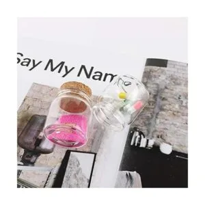 15 botellas de vidrio de 1.7 fl oz con corcho tarros con