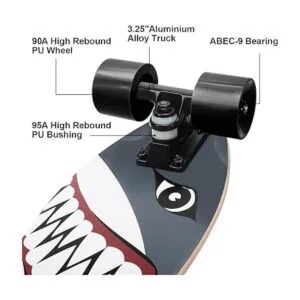 KOON Skateboard Complete Skateboards 22 Inch Mini Cruiser_3