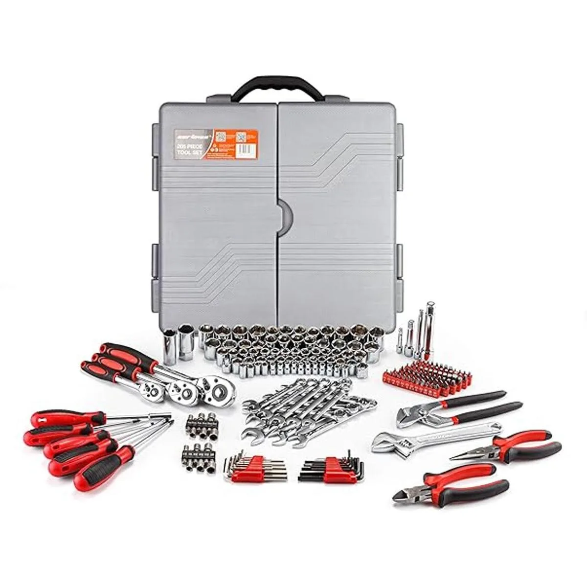 CARTMAN Juego de herramientas 205 piezas color rojo_2