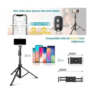 Kit de accesorios para trípode de teléfono de 62 pulgadas