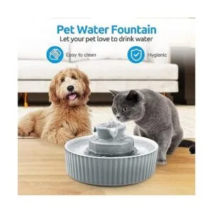 NautyPaws Ceramic Cat Water Fountain_4
