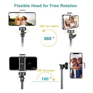 Kit de accesorios para trípode de teléfono de 62 pulgadas