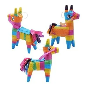 3 piezas de mini piñatas de burro de 7.5 x 5.5 pulgadas_5