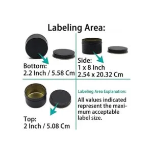 Latas de vela negras de 5 onzas línea de llenado de 4