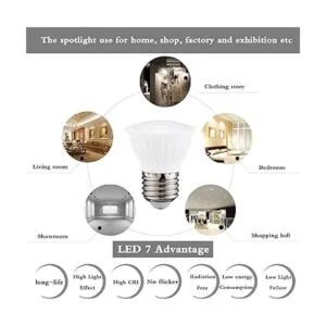 Bombilla LED PAR16 intensidad regulable 7 W 65 W base