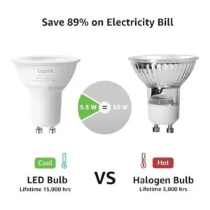 Lepro Bombillas LED GU10 regulables 3000 K color blanco_2