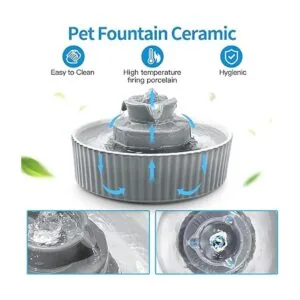 NautyPaws Ceramic Cat Water Fountain_2