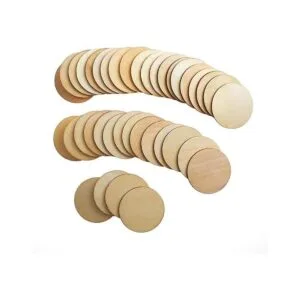 Jyongmer 100 piezas de círculo de madera sin terminar_2