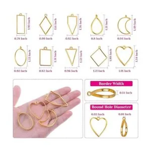 Shynek Biseles abiertos para resina 60 colgantes de