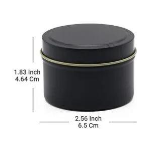 Latas de vela negras de 5 onzas línea de llenado de 4