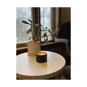 Latas de vela negras de 5 onzas línea de llenado de 4