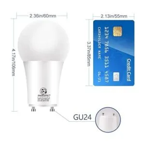 Energetic Base LED GU24 forma A19 equivalente a 60 W
