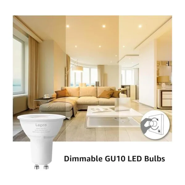 Lepro Bombillas LED GU10 regulables 3000 K color blanco_3