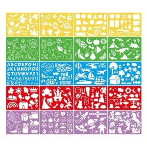 DIYASY Juego de 20 plantillas de dibujo para niños gran