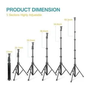 Kit de accesorios para trípode de teléfono de 62 pulgadas