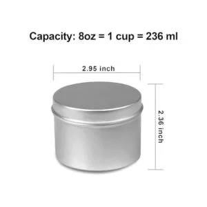 Latas para velas de 8oz recipientes para fabricación de