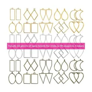 Shynek Biseles abiertos para resina 60 colgantes de