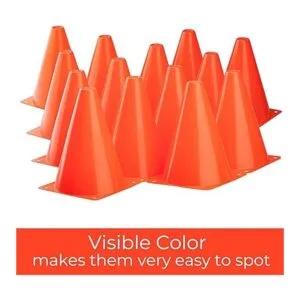 CARTMAN 9 Inch 12 Pack Plastic Training Cones Traffic