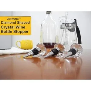 JETKONG 3 tapones de vino de cristal tapón de botella de_6