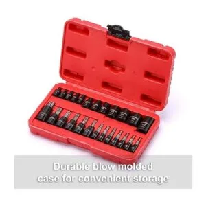 CASOMAN Juego de 25 piezas de enchufe Torx y enchufe