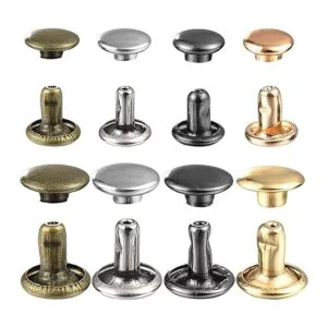 Juego de 640 remaches de cuero de colores mezclados