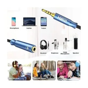 MillSO Divisor de auriculares de 0.138 in 4 polos cable_4