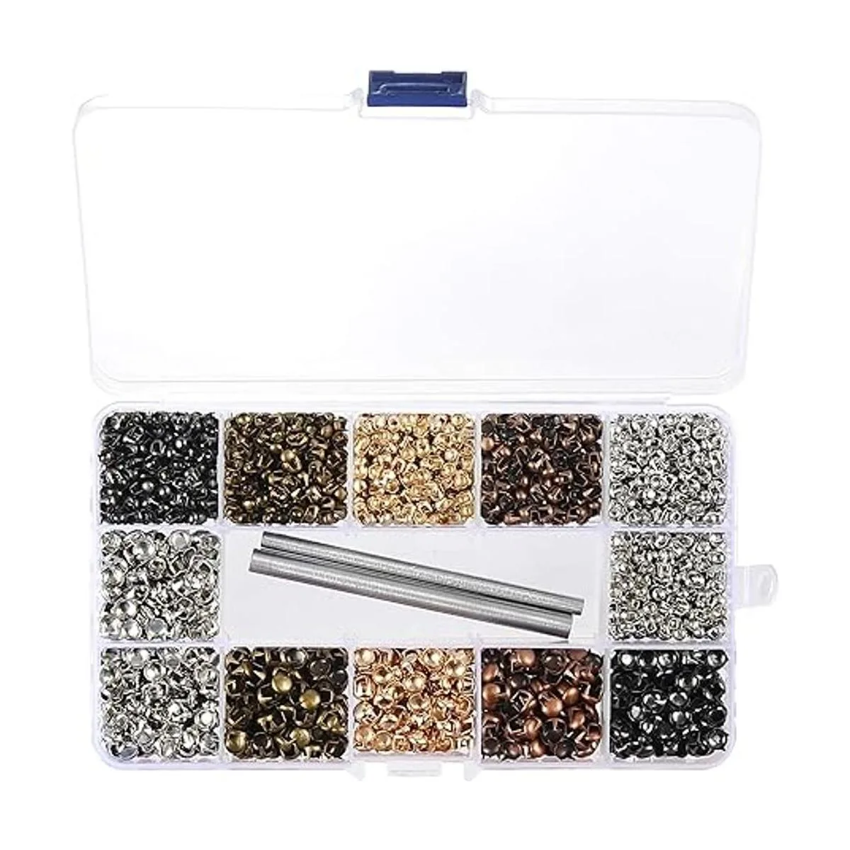 Juego de 2700 piezas de cuentas redondas de colores