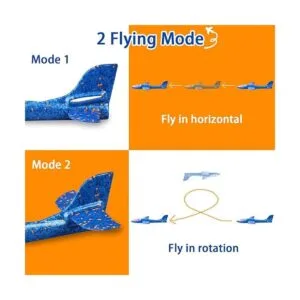 Paquete de 2 aviones de juguete con luz LED 17.5