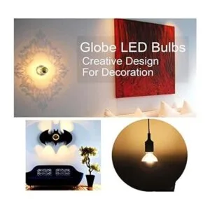 MD Lighting Bombilla E26 de 8 W semitransparente G25