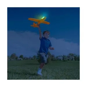 Paquete de 2 aviones de juguete con luz LED 17.5