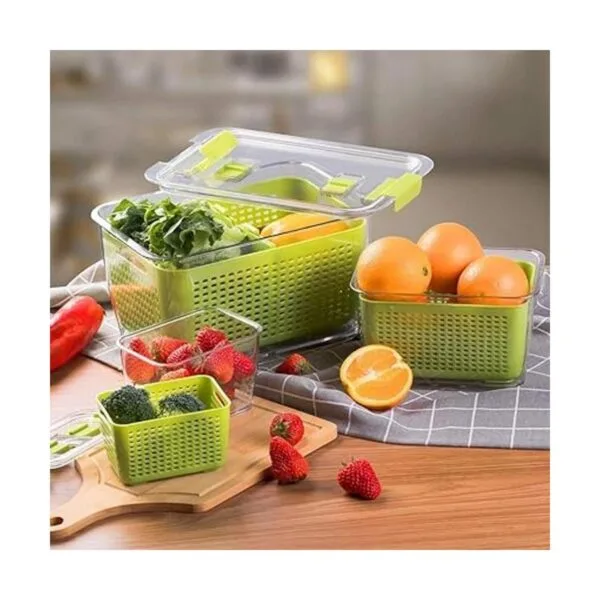 LUXEAR Recipientes de verduras para refrigerador_2