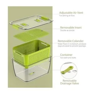 LUXEAR Recipientes de verduras para refrigerador_3
