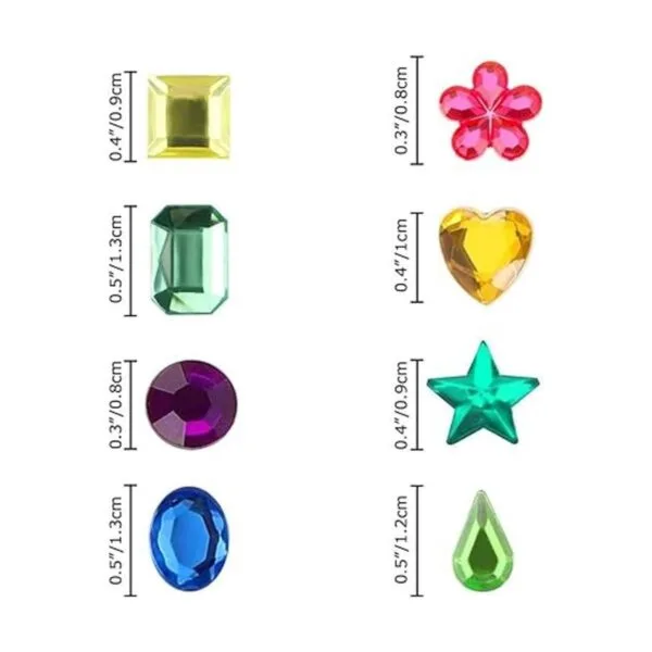 Pegatinas de gemas de 1200 joyas autoadhesivas para