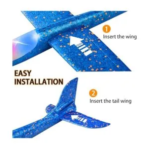 Paquete de 2 aviones de juguete con luz LED 17.5