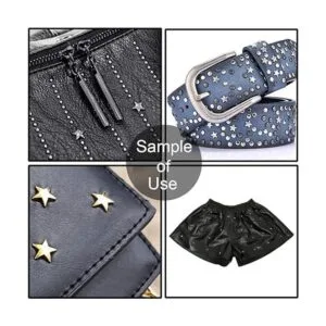 100 juegos de remaches de estrella de plata de 0.472 in