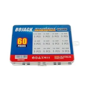 BOJACK Kit surtido de fusibles de vidrio de soplado lento_3
