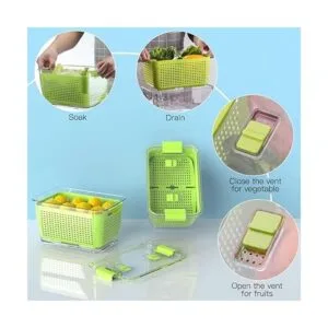 LUXEAR Recipientes de verduras para refrigerador_4